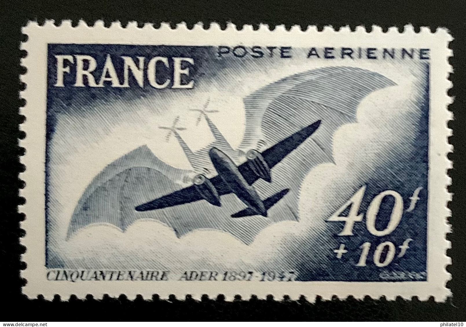 1948 FRANCE N 23 POSTE AERIENNE CINQUANTENAIRE ADER - NEUF** - 1927-1959 Mint/hinged