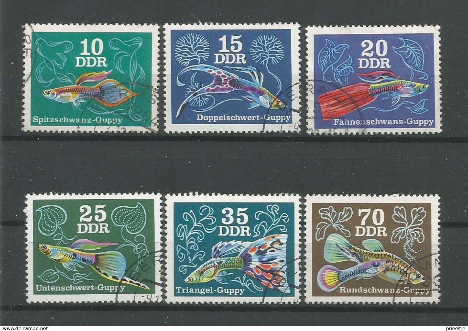 DDR 1976 Guppies Y.T. 1852/1857 (0) - Oblitérés