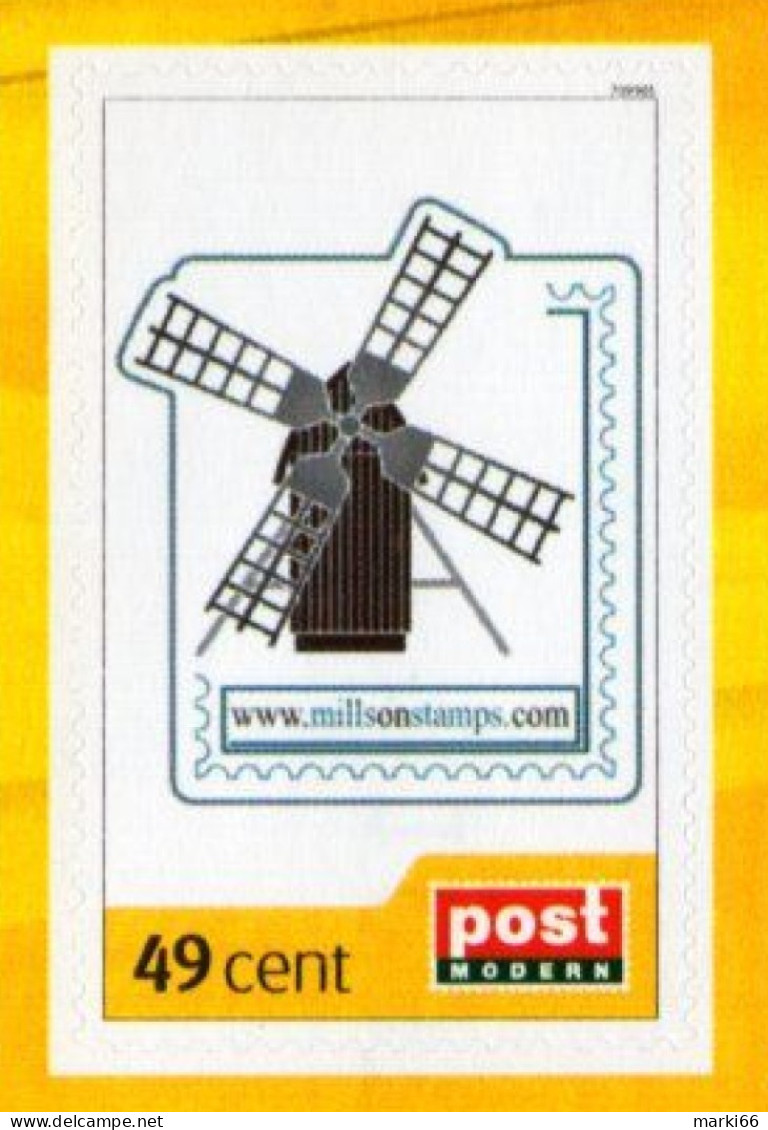 Germany - Post Modern - 2010 - Windmill - Millsonstamps.com - Mint Self-adhesive Personalized Stamp - Posta Privata & Locale
