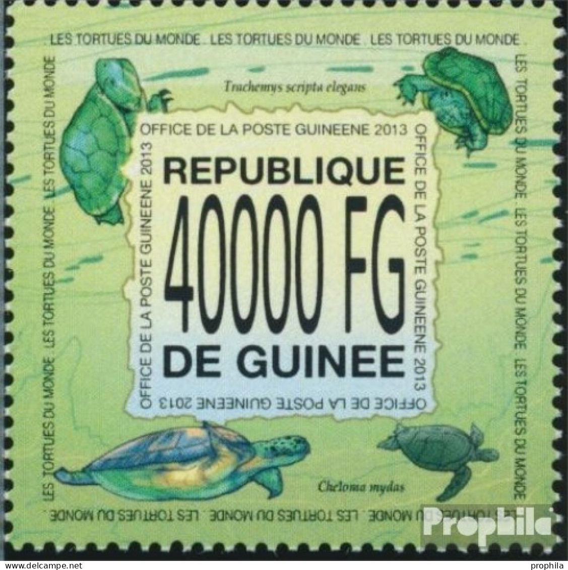 Guinea 10076 (kompl. Ausgabe) Postfrisch 2013 Schildkröten - Guinea (1958-...)