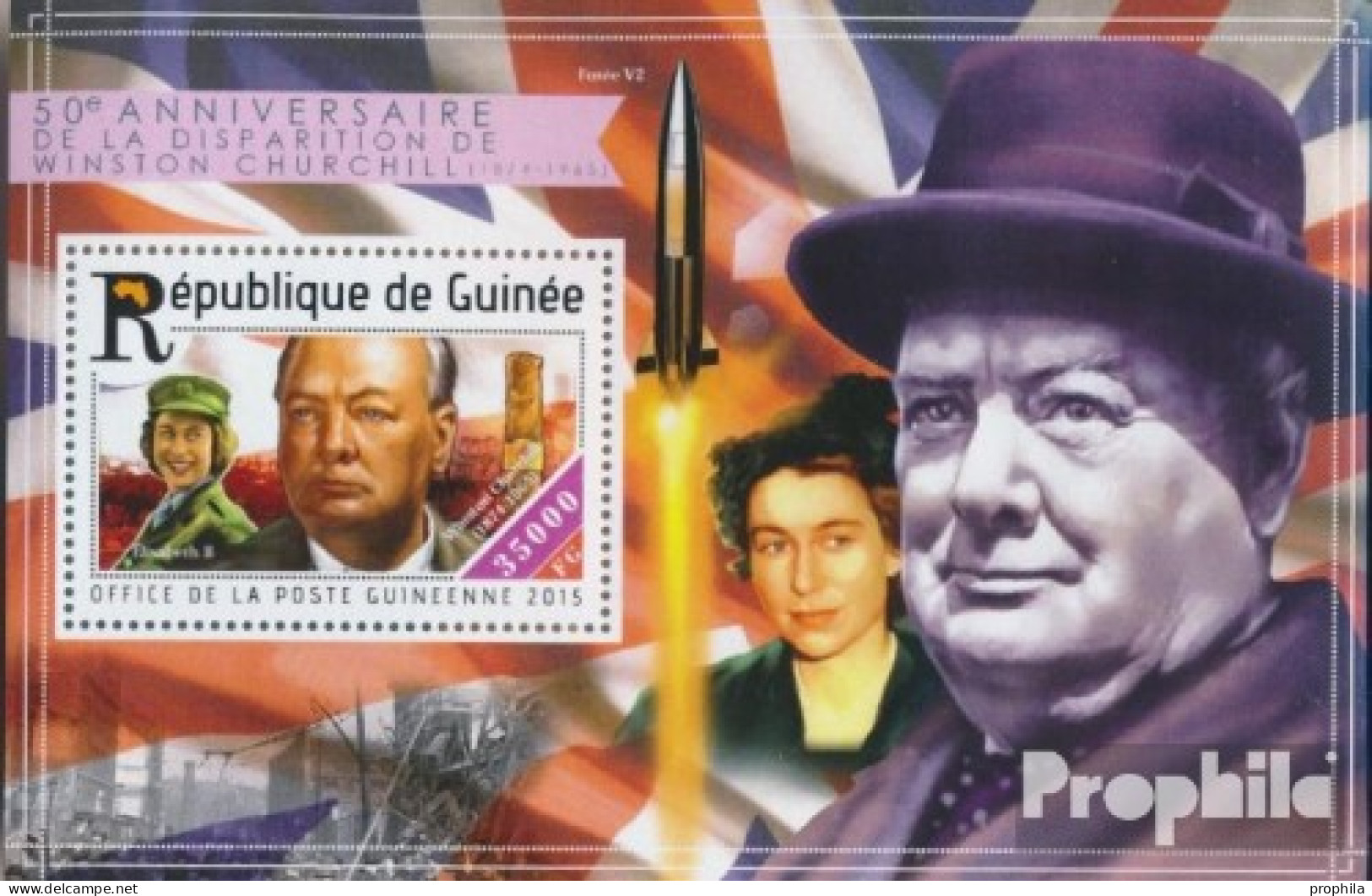 Guinea Block 2523 (kompl. Ausgabe) Postfrisch 2015 Winston Churchill - Guinea (1958-...)