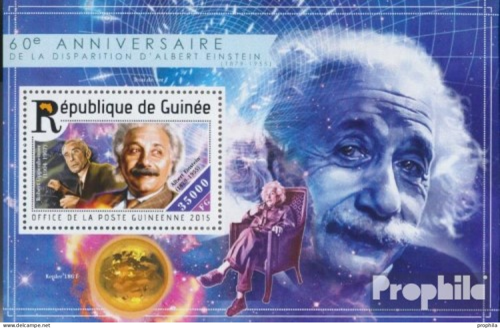 Guinea Block 2522 (kompl. Ausgabe) Postfrisch 2015 Albert Einstein - Guinea (1958-...)