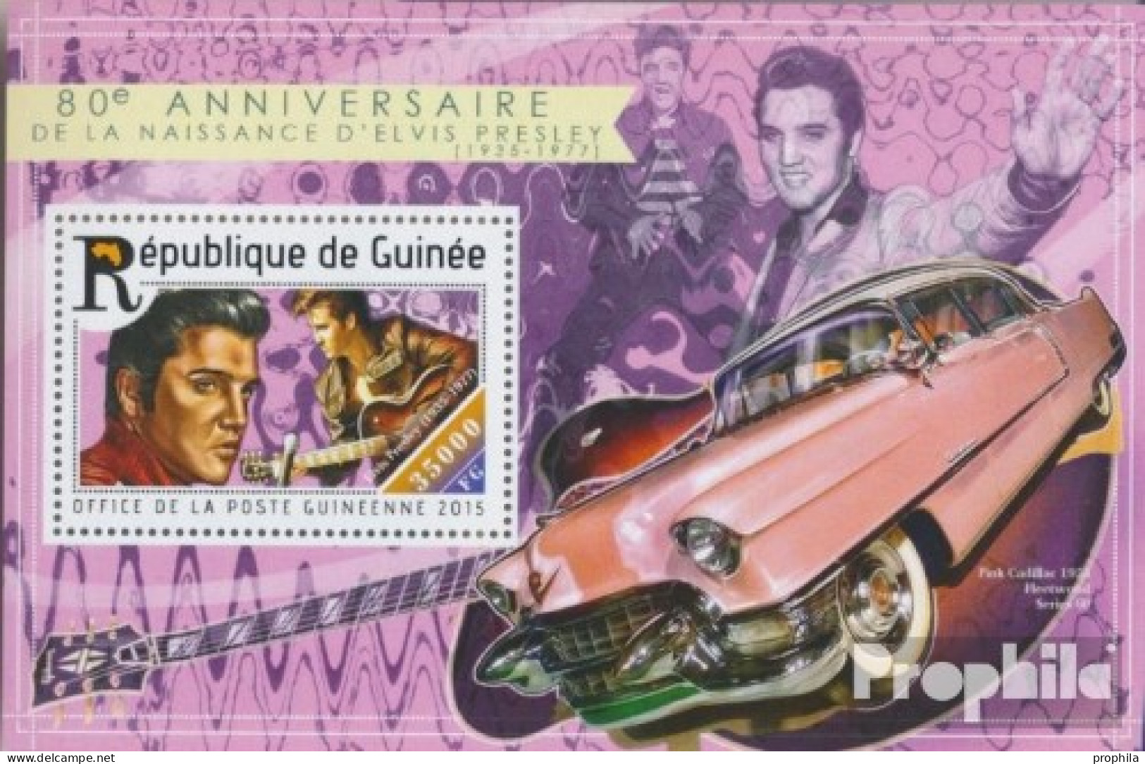 Guinea Block 2520 (kompl. Ausgabe) Postfrisch 2015 Elvis Presley - Guinée (1958-...)