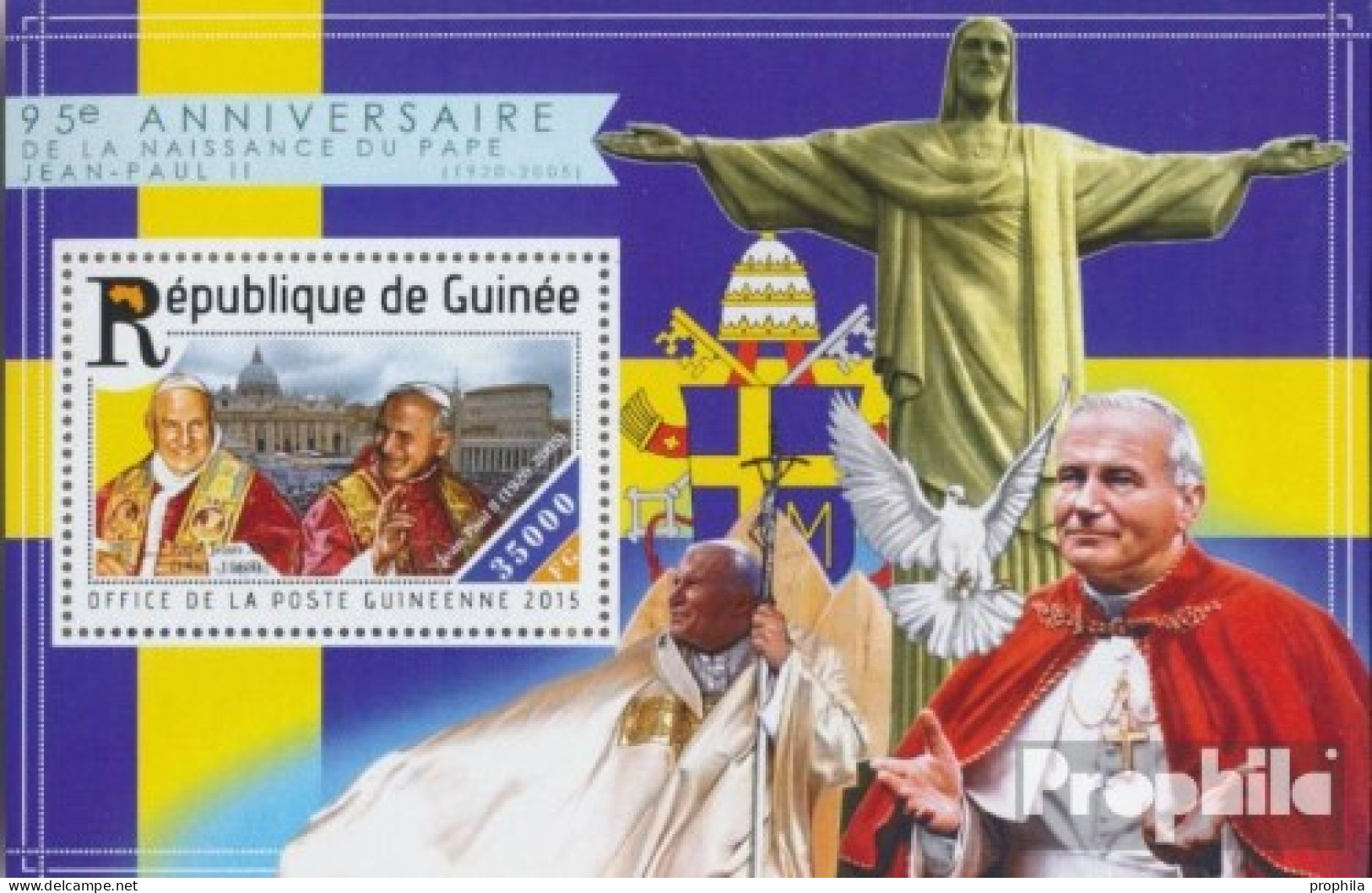 Guinea Block 2519 (kompl. Ausgabe) Postfrisch 2015 Johannes Paul II - Guinée (1958-...)