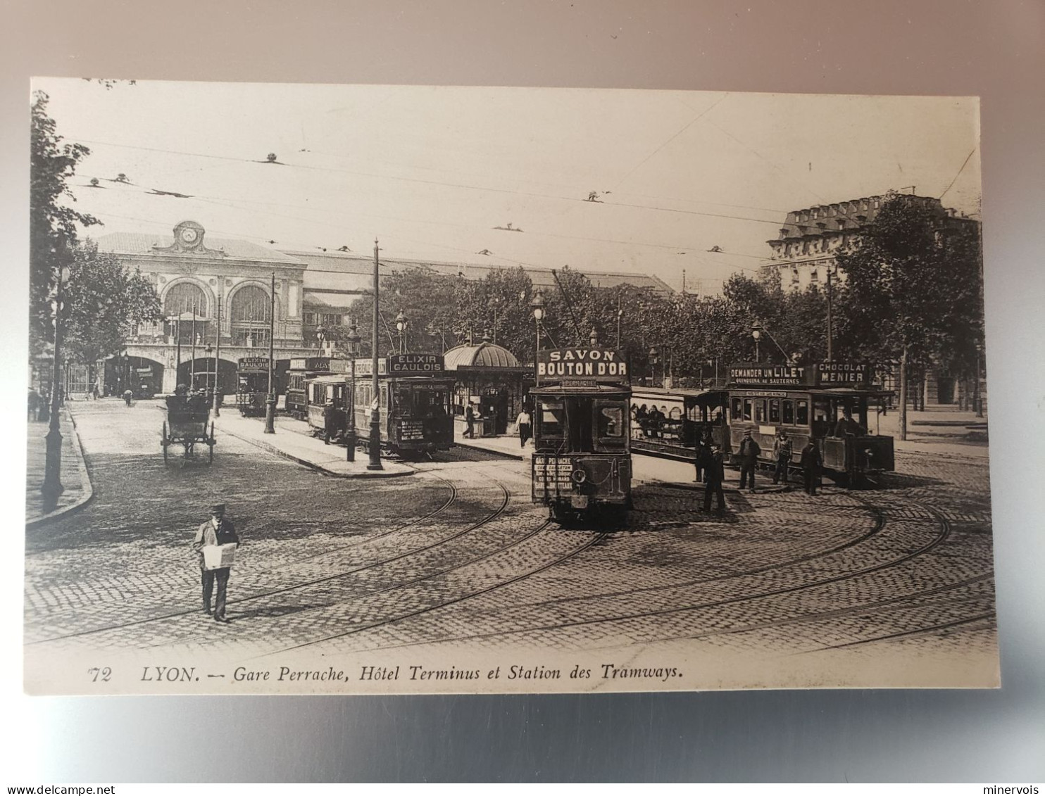 Lyon - Gare Perrache , Hotel Terminus Et Station Des Tramways - Lyon 2