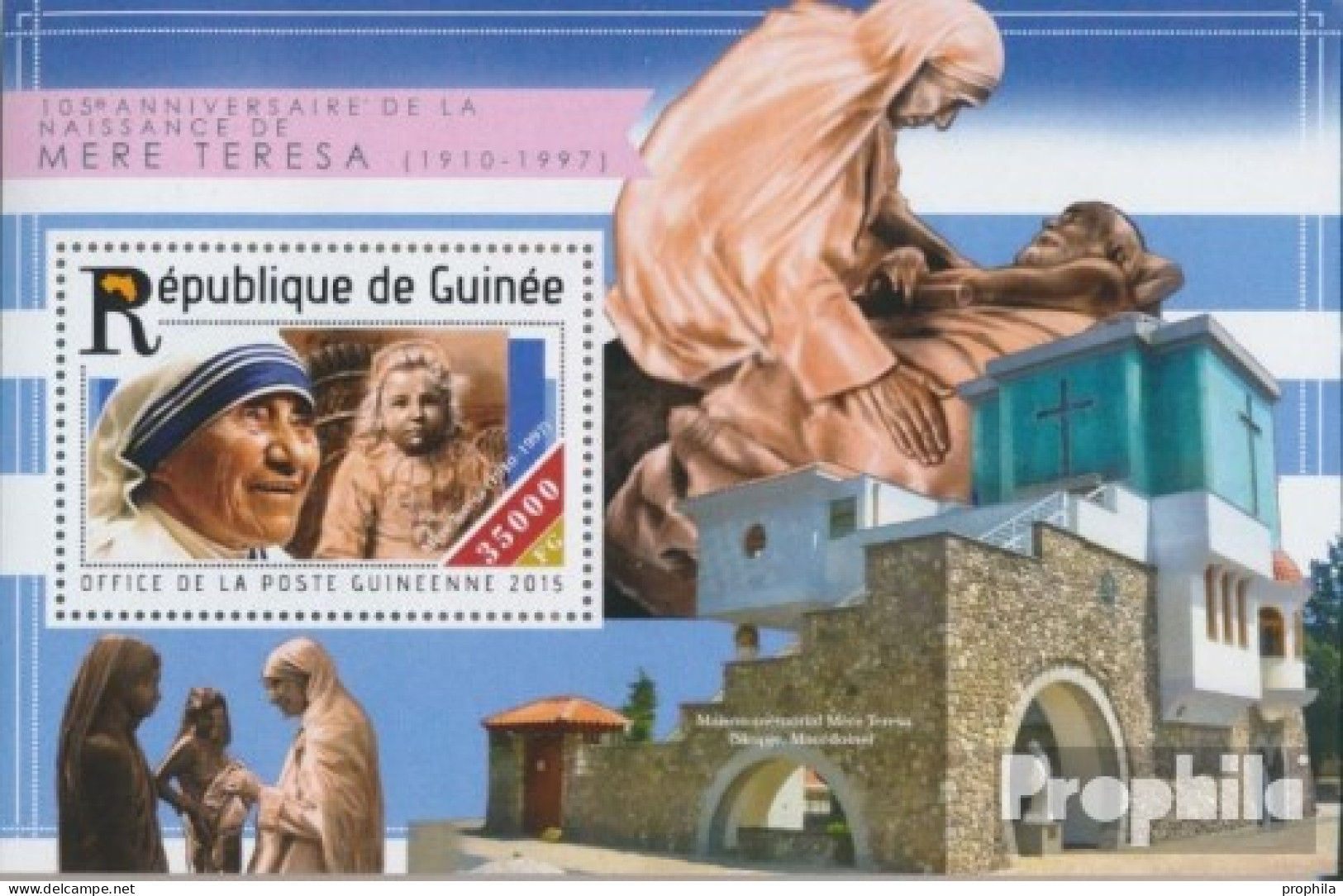 Guinea Block 2516 (kompl. Ausgabe) Postfrisch 2015 Mutter Teresa - Guinea (1958-...)