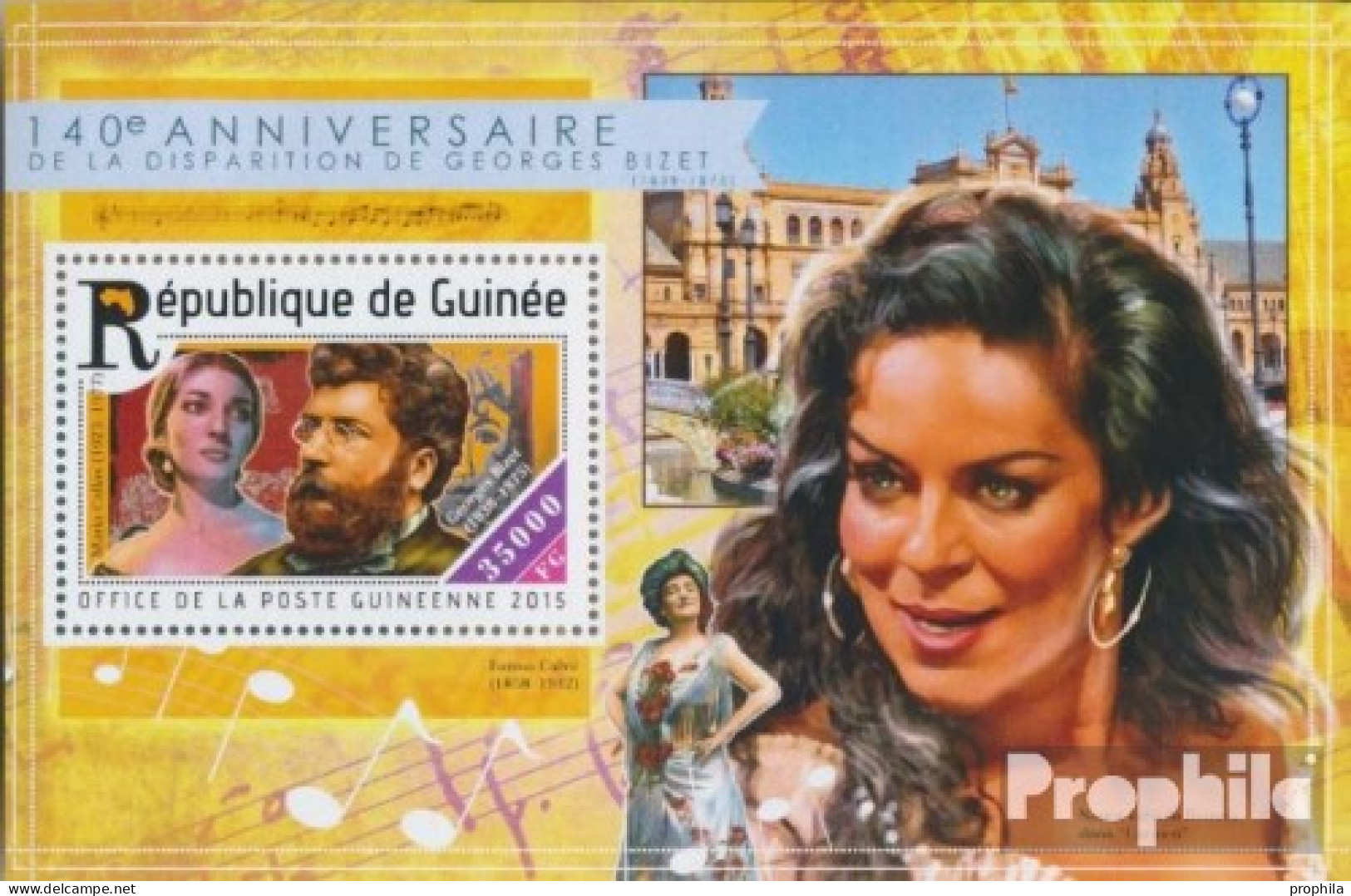 Guinea Block 2515 (kompl. Ausgabe) Postfrisch 2015 Georges Bizet - Guinea (1958-...)