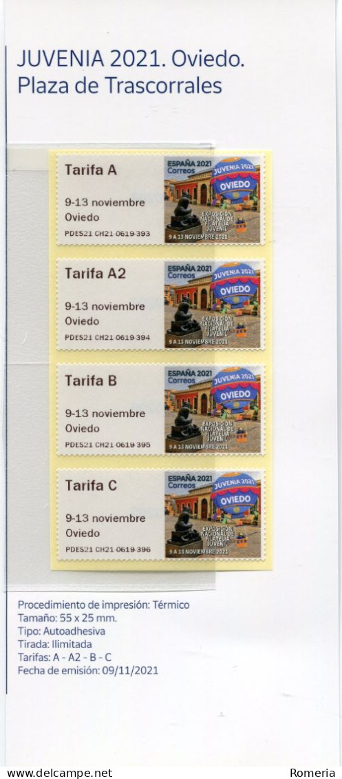 Espagne - 2021 - Juvenia 2021 . Oviedo. Plaza De Trascorrales - Machine Labels [ATM]