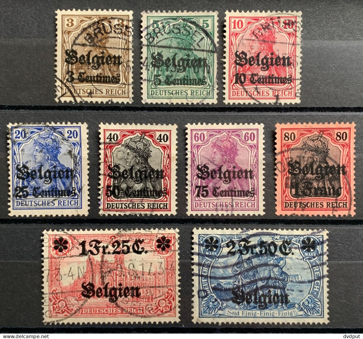 België, 1914, OC1/9, OBP 120€ - OC1/25 Gouvernement Général