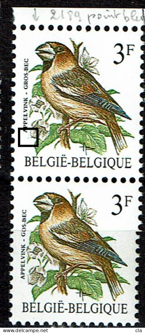 2189  Paire  ***  T 1  LV 5  Point Bleu Sous Fleurs - 1931-1960