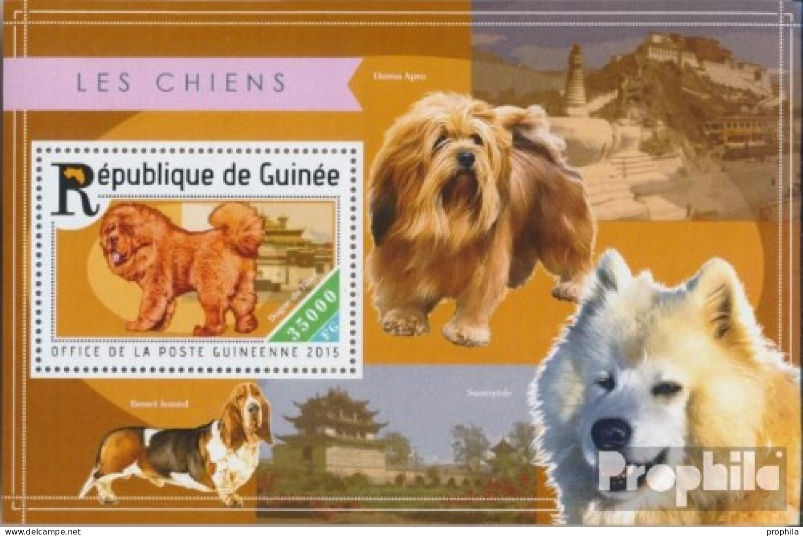 Guinea Block 2510 (kompl. Ausgabe) Postfrisch 2015 Hunde - Guinea (1958-...)