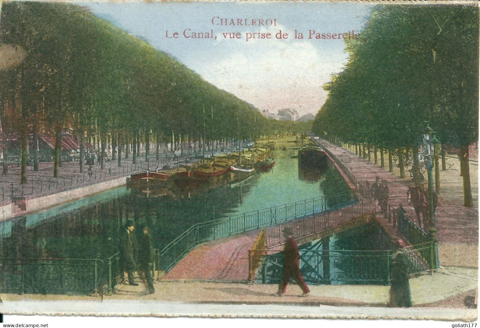 Charleroi - Le Canal, Vue Prise De La Passerelle - Oblitération Provisoire - Met Noodstempel - Belgique-Belgie 3 - Charleroi