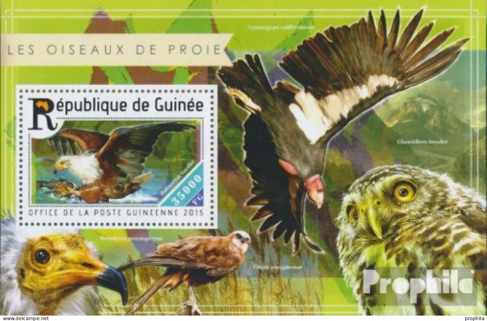 Guinea Block 2506 (kompl. Ausgabe) Postfrisch 2015 Raubvögel - Guinea (1958-...)