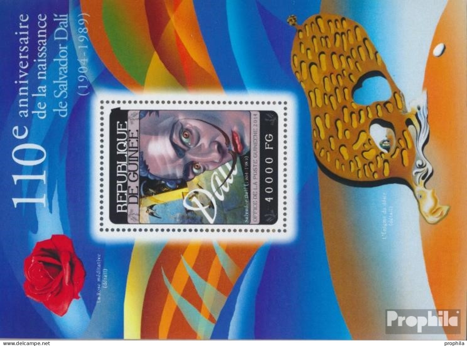 Guinea Block 2380 (kompl. Ausgabe) Postfrisch 2014 Salvador Dalí - Guinea (1958-...)