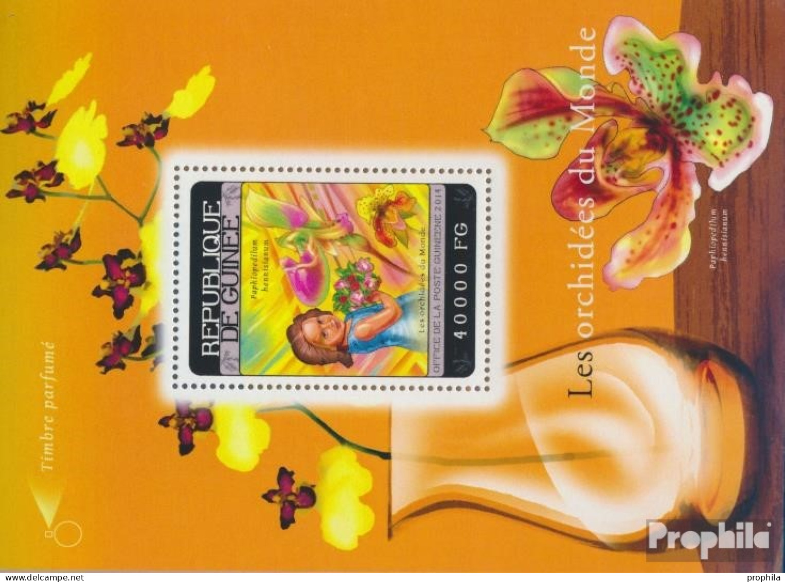 Guinea Block 2377 (kompl. Ausgabe) Postfrisch 2014 Orchideen - Guinea (1958-...)