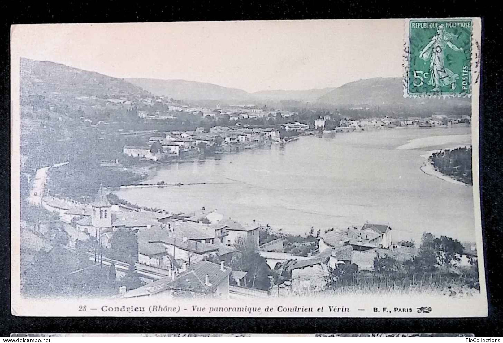 Cp, 69, Condrieu, Vue Panoramique De Condrieu Et Vérin, Voyagée 1912 - Condrieu