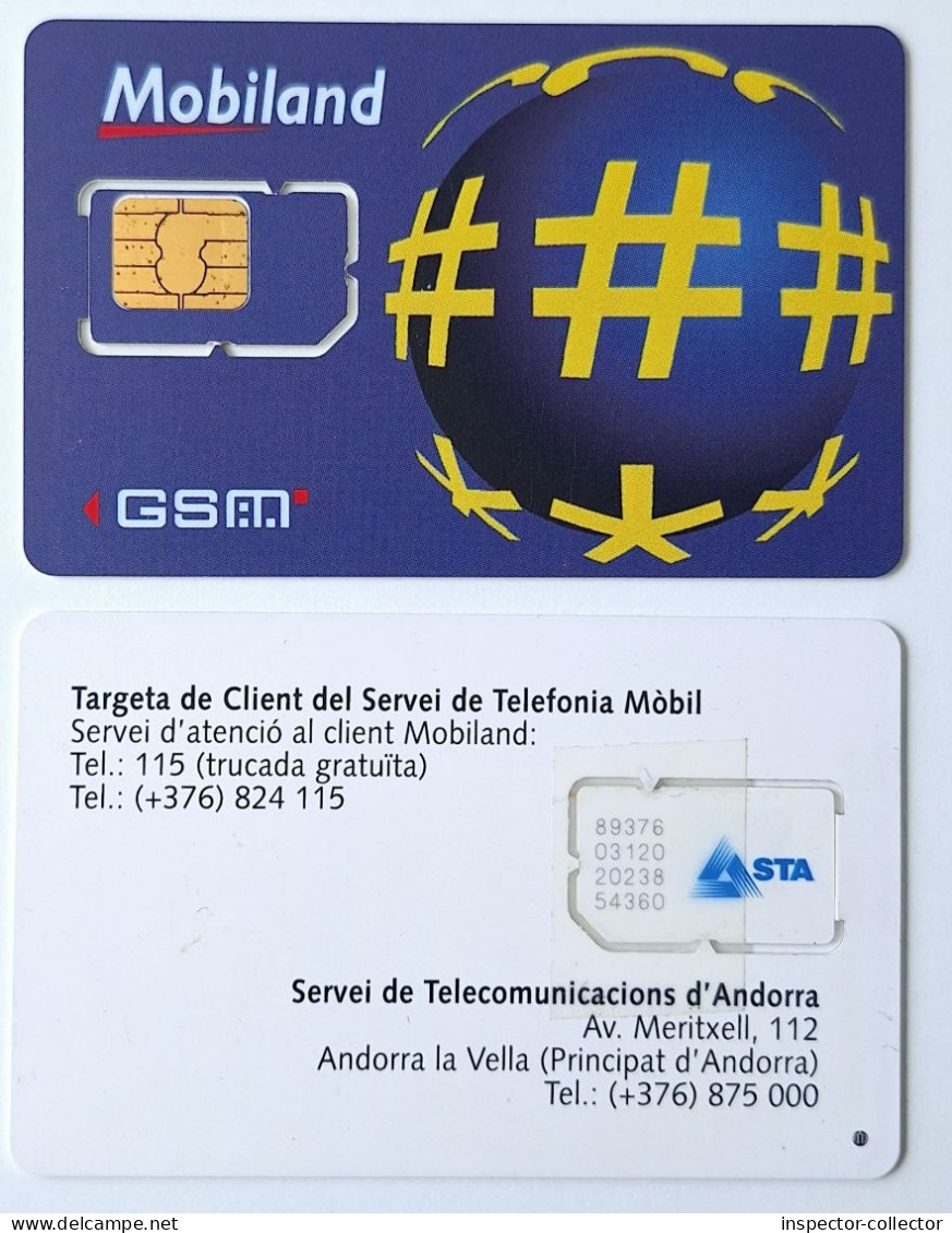 GSM SIM Card___ANDORRA___used___company: Mobiland - Andorre