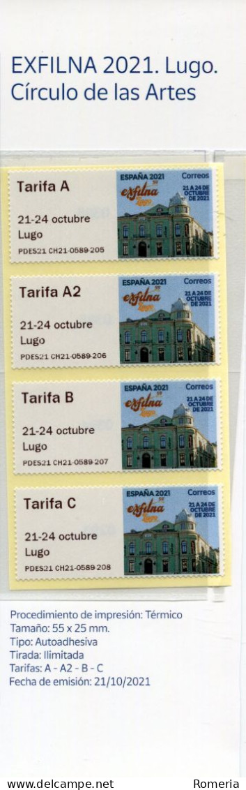 Espagne - 2021 - Exfilna 2021. Lugo. Círculo De Las Artes. - Timbres De Distributeurs [ATM]