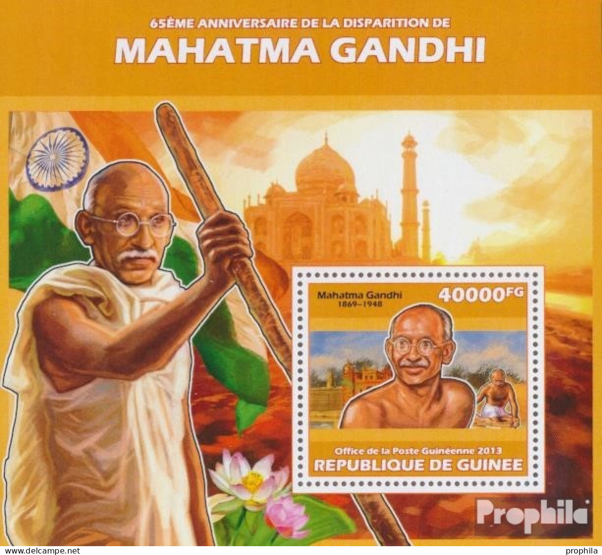 Guinea Block 2316 (kompl. Ausgabe) Postfrisch 2013 Mahatma Gandhi - Guinea (1958-...)