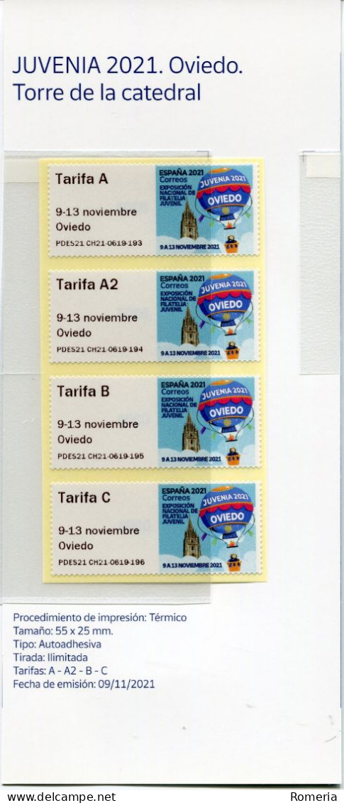 Espagne - 2021 - Juvenia 2021. Oviedo. Torre De La Catedral - Timbres De Distributeurs [ATM]