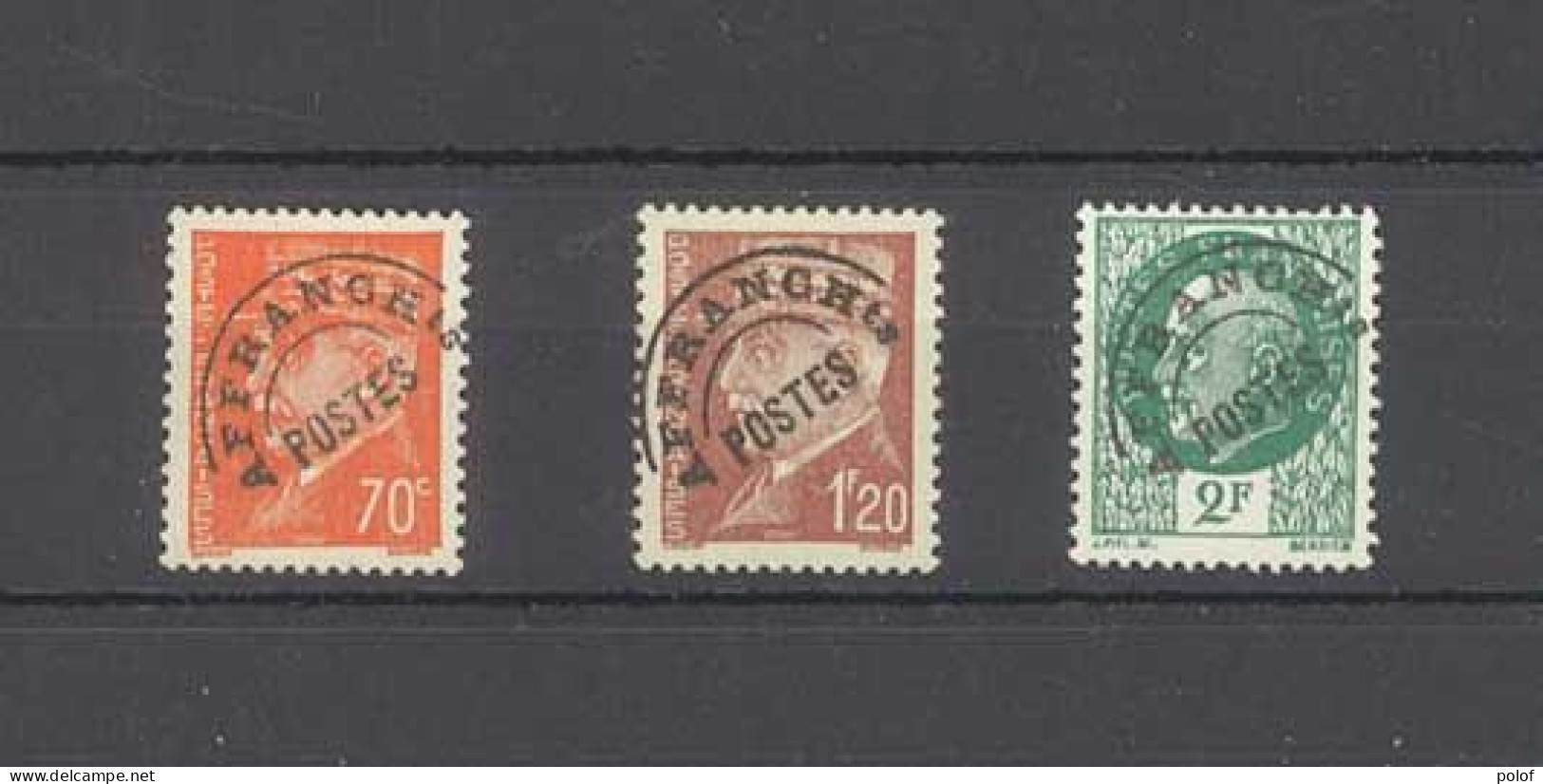 PREOBLITERE - 3 Timbres Types "Pétain"  - Yvert 84, 85, 86 -  Neufs Sans Trace De Charnière - 1893-1947