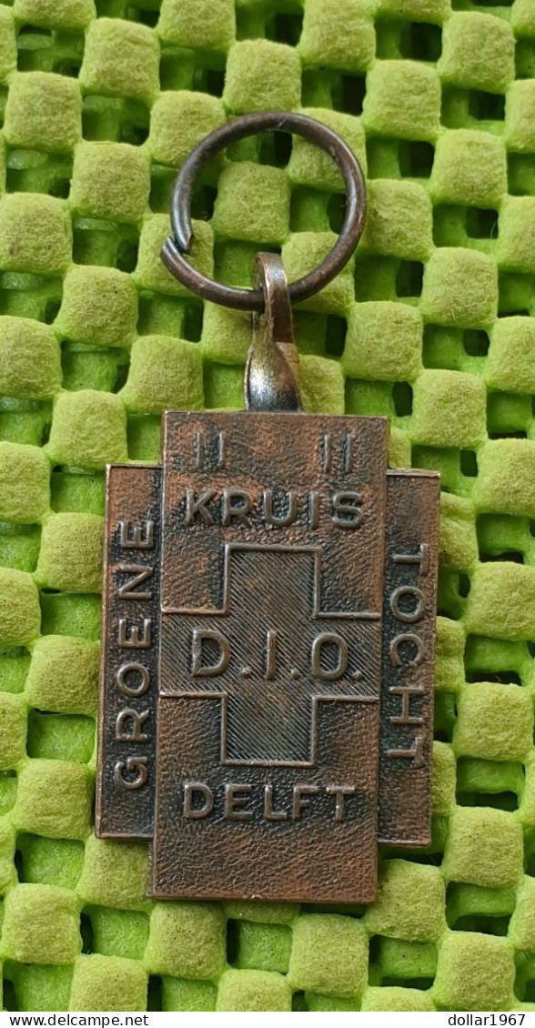 Medaile : Groene Kruis Tocht D.I.O Delft N.H.  -  Original Foto  !!  Medallion  Dutch - Otros & Sin Clasificación