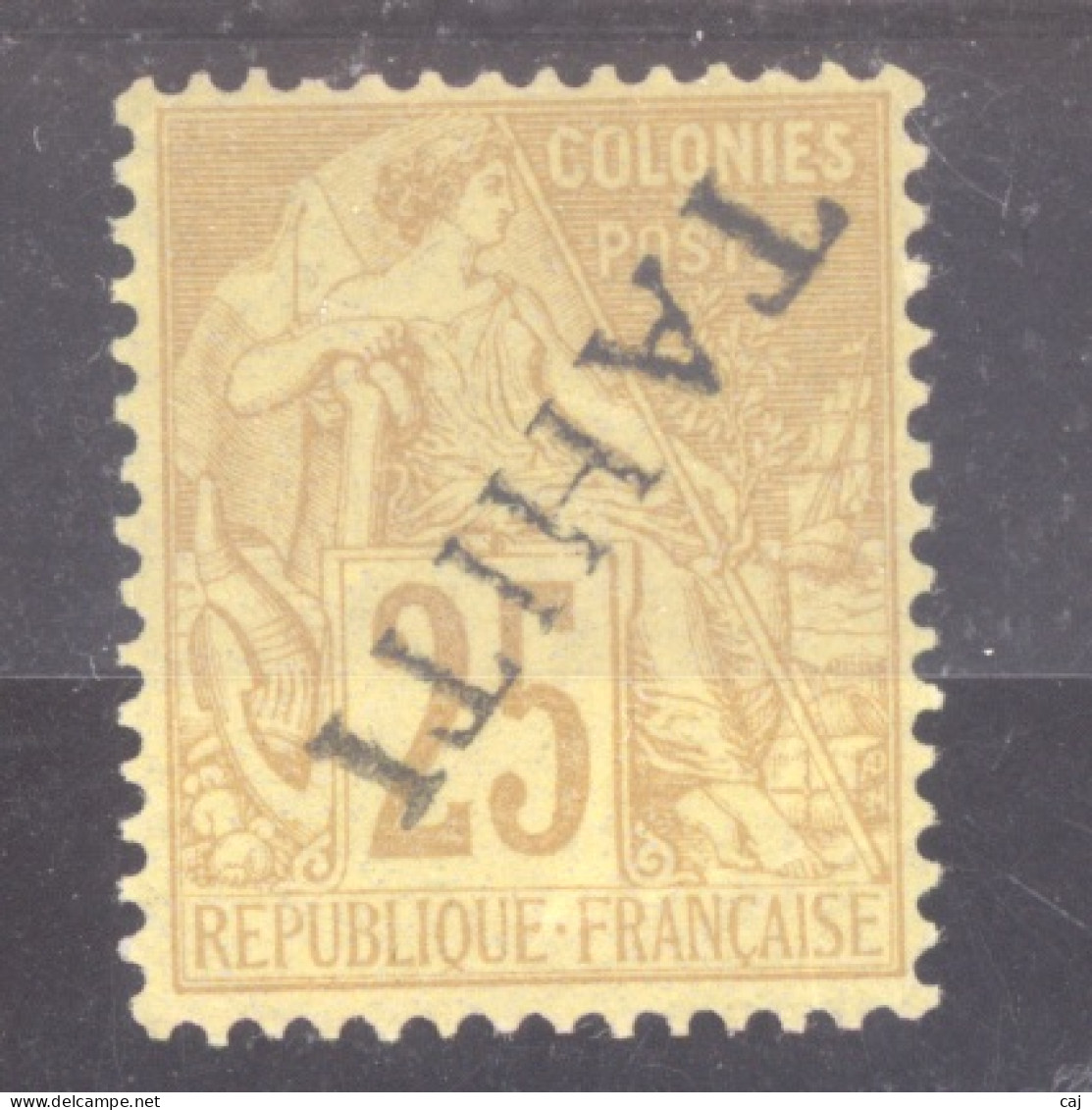 Tahiti  :  Yv  14a  (*)  Fausse Surcharge Renversée - Unused Stamps