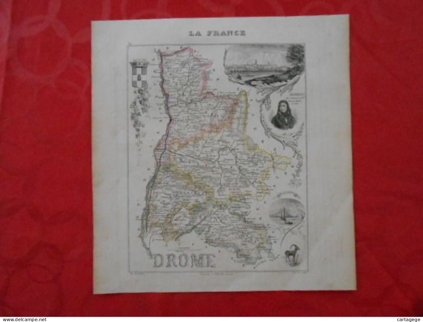 CARTE VUILLEMIN DEPARTEMENT DE LA DROME (26) - Carte Geographique