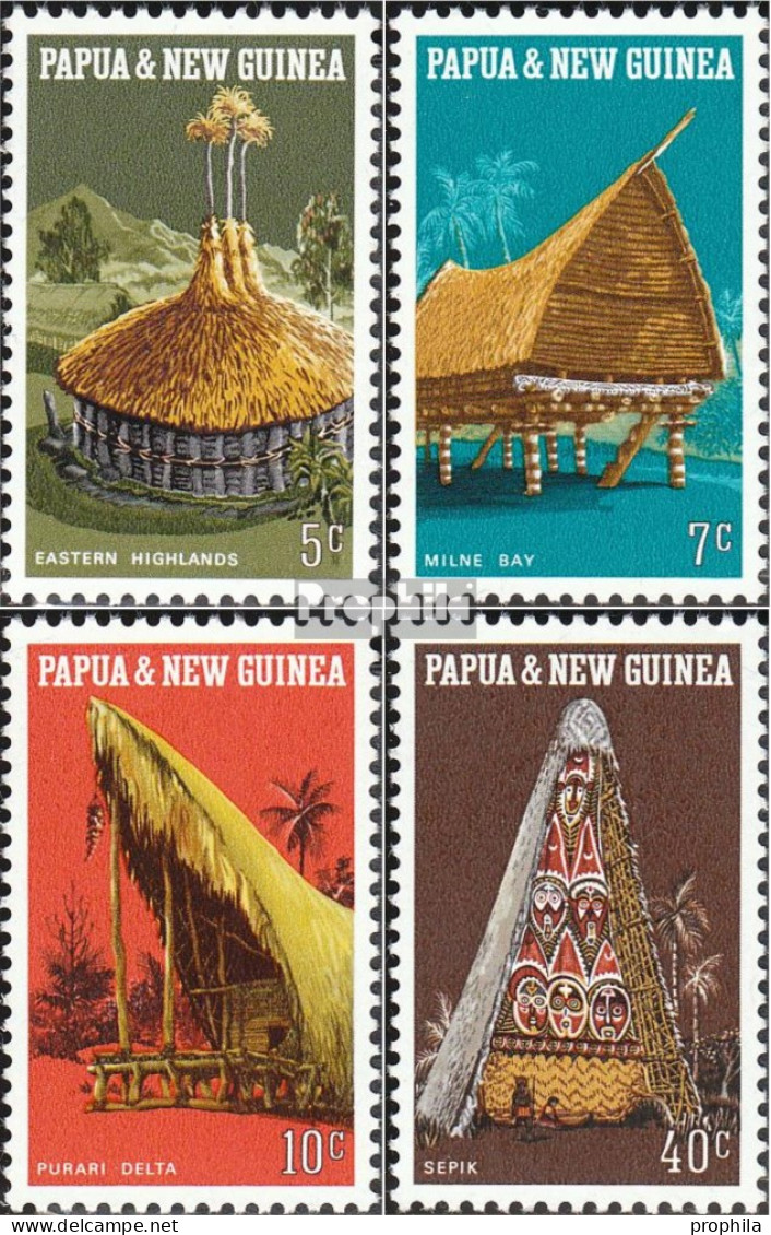 Papua-Neuguinea 193-196 (kompl.Ausg.) Postfrisch 1971 Baustile - Papúa Nueva Guinea