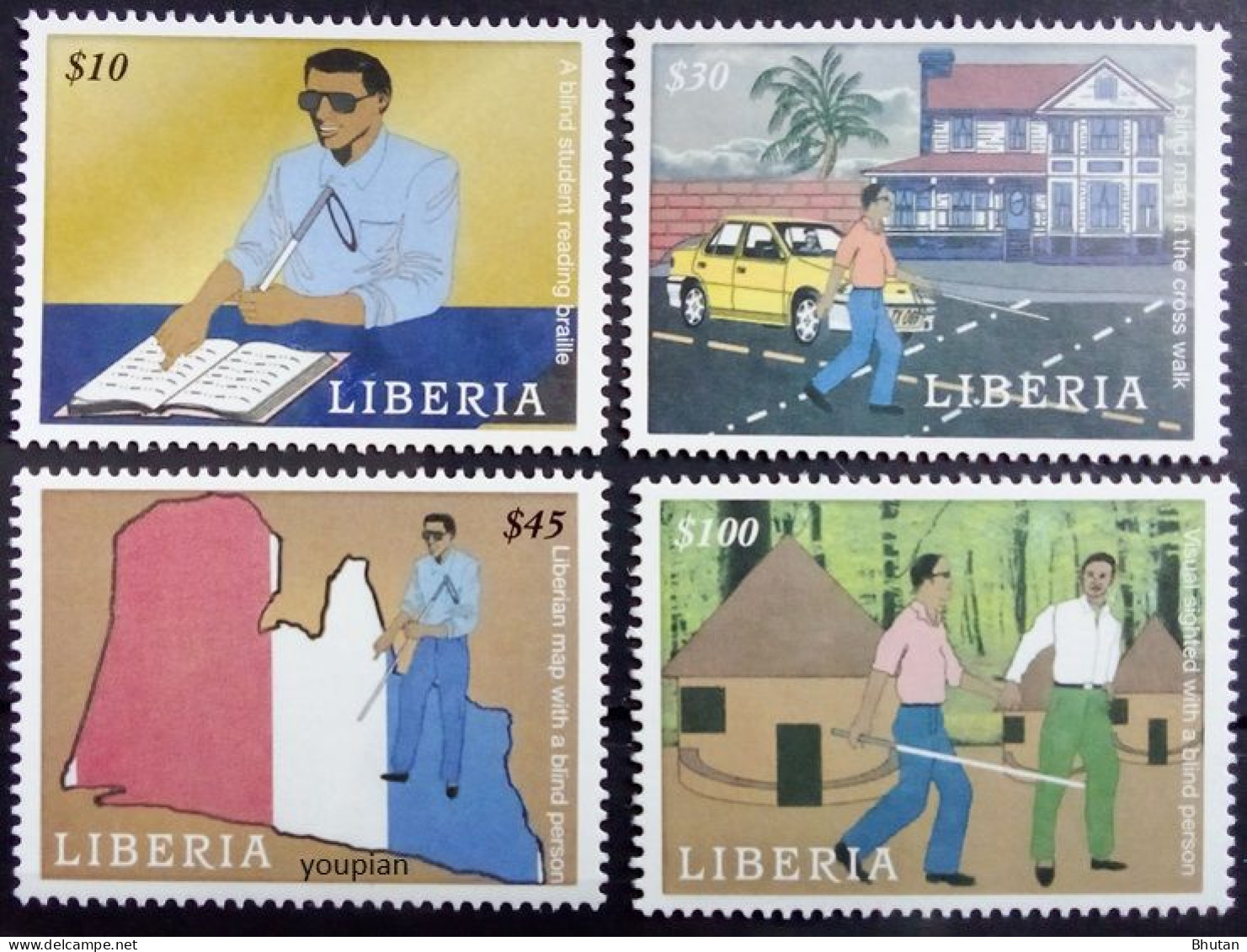 Liberia 2009, World Blind Union, MNH Stamps Set - Liberia