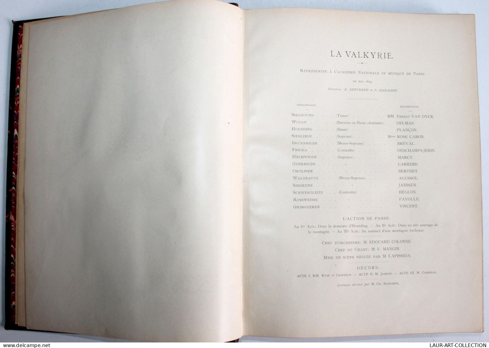 LA VALKYRIE POEME & MUSIQUE DE R. WAGNER, PARTITION CHANT & PIANO 1893 VF WILDER / ANCIEN LIVRE XIXe SIECLE (1803.210) - Musique