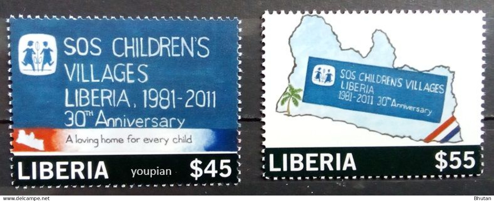 Liberia 2012, SOS Children's Villages, MNH Stamps Set - Liberia