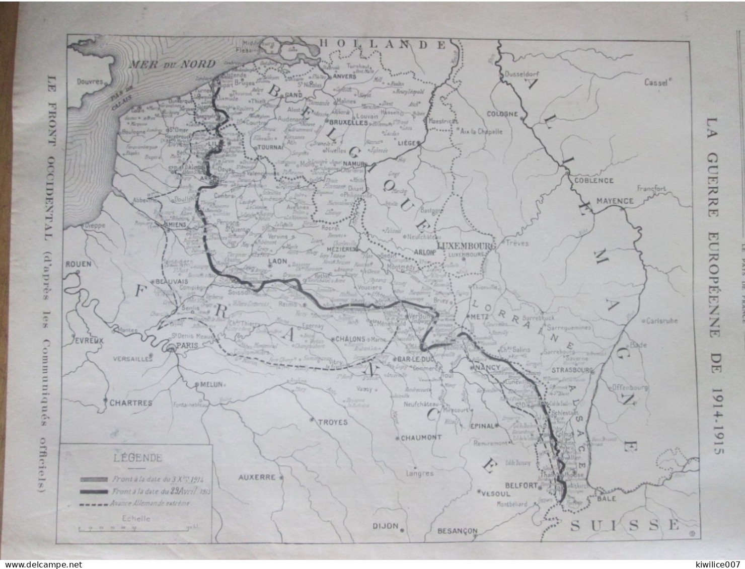 Guerre 14-18  Carte Du Front 29 AVRIL 1915  Portrait LORD KITCHENER - Non Classificati