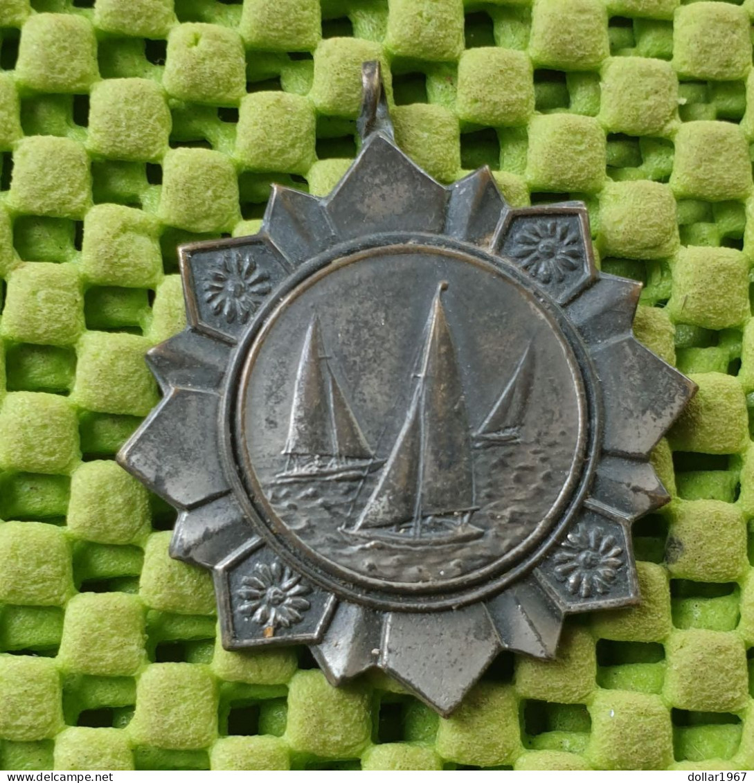 Medaile :  Eernewoude , Tietjerksteradeel , 1957 - Zeilen. -  Original Foto  !!  Medallion  Dutch - Sonstige & Ohne Zuordnung