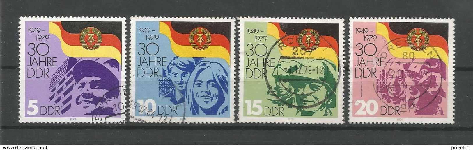 DDR 1979 30th Anniv. Of The Republic Y.T. 2122/2125 (0) - Oblitérés