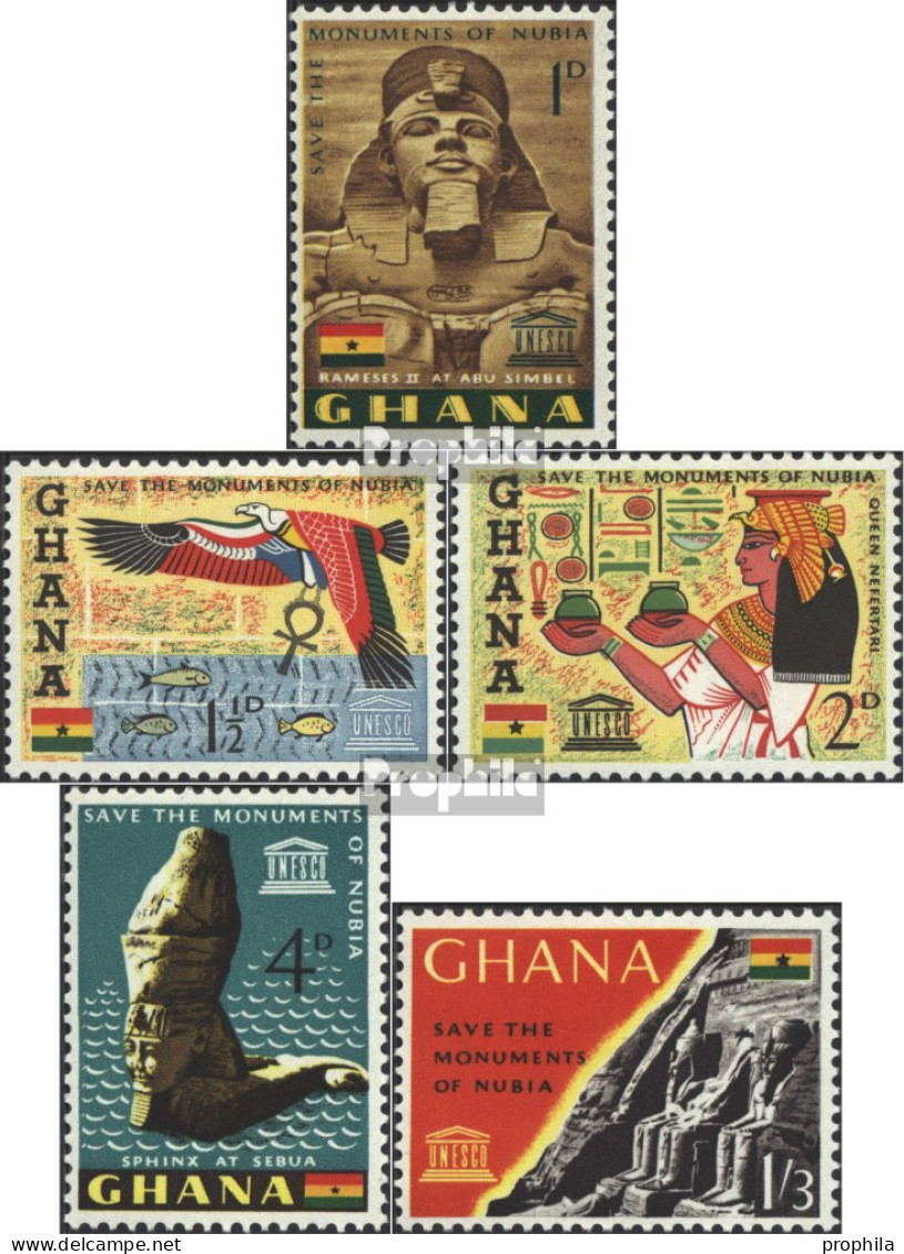 Ghana 157-161 (kompl.Ausg.) Postfrisch 1963 Nubische Denkmäler - Ghana (1957-...)