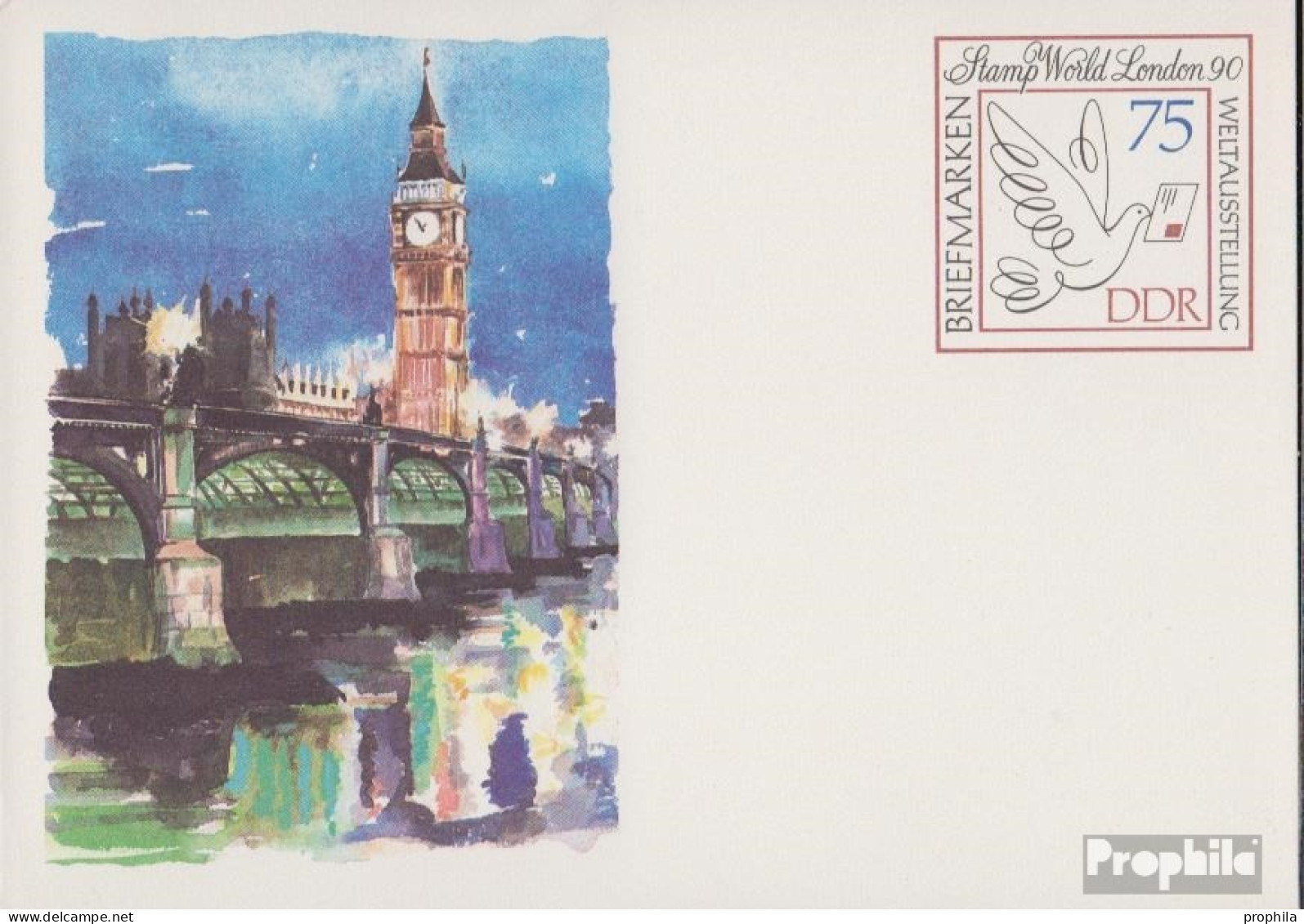 DDR P105 Amtliche Postkarte Gefälligkeitsgestempelt Gebraucht 1990 Stamp World - Cartes Postales - Oblitérées