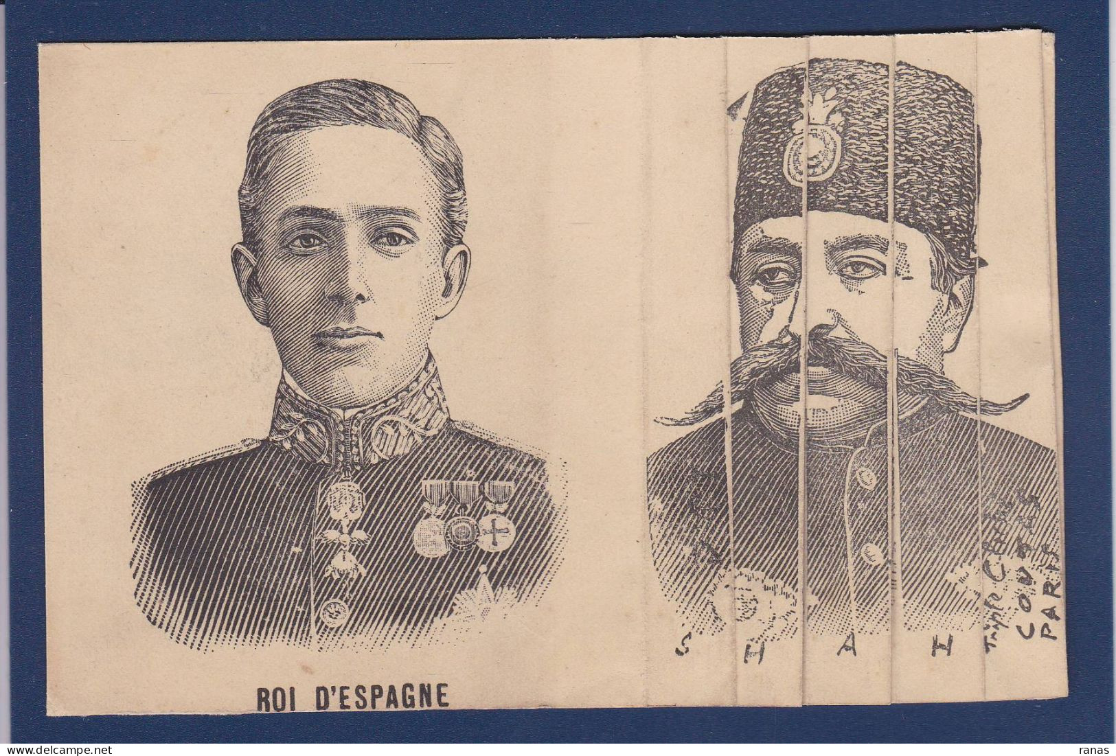 CPA Perse Iran Shah Egypte Khedive Turquie Espagne 1905 Carte Système Non Circulée - Irán
