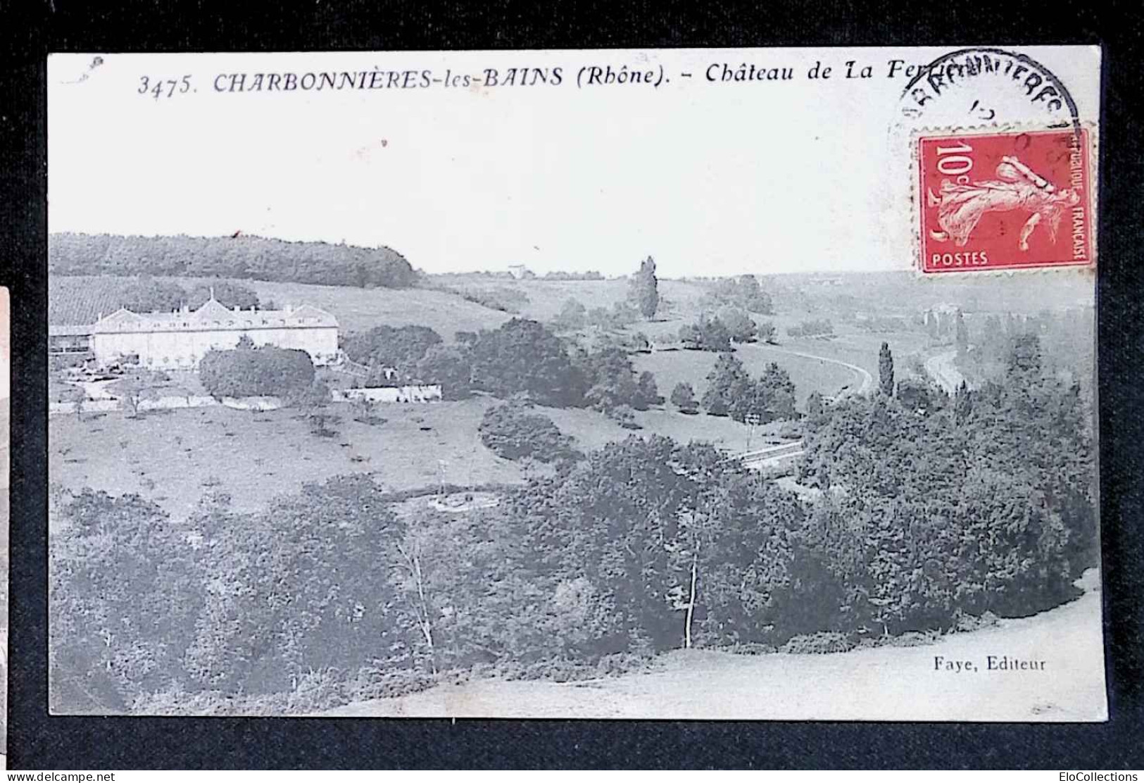 Cp, 69, Charbonnières Les Bains, Château De La Ferrière, Voyagée 1911 - Charbonniere Les Bains