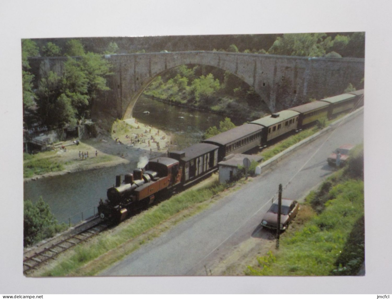 TOURNON  Ligne Tournon Lamastre    Douce Plage Et Le Grand Pont Sur Le Doux - Tournon