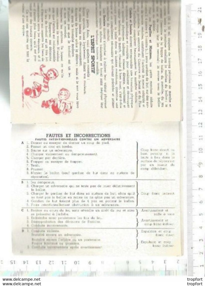 PG / RARE Petit Livret 16pages  FOOTBALL Règles Et Conseils Pour La Bonne Conduite - Programs