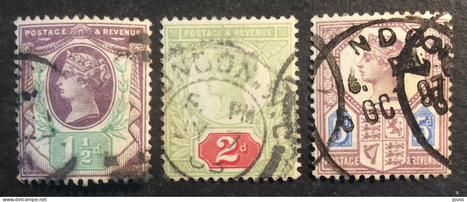 GB89 Victoria Jubilé YT 93 94 99 Oblitéré Série De 3 - Used Stamps