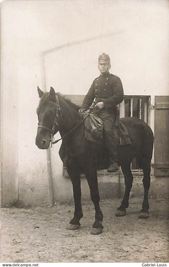 Carte Photo Dornach 1915 Militaria - Schweizer Armee - Armée Suisse -  Cavalier Dragon Guerre 1914-18 Mobilisation - Dornach