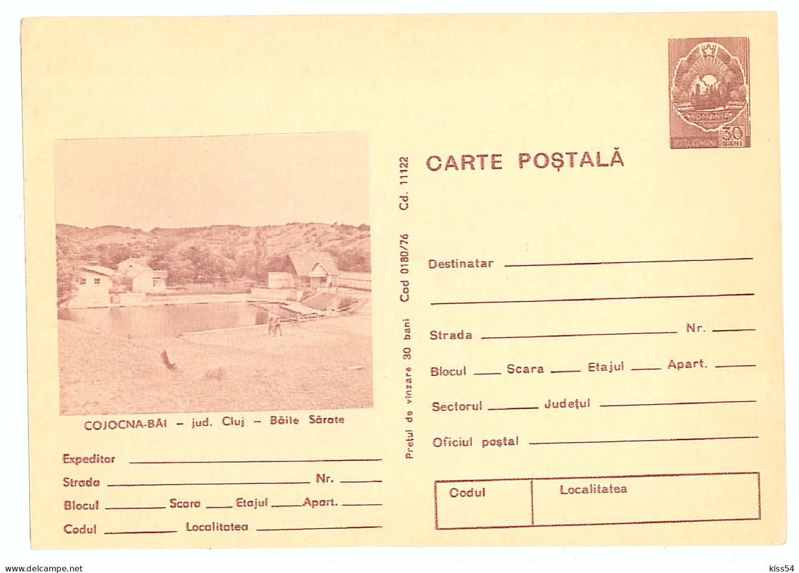 IP 76 - 180 COJOCNA BAI - Stationery - Unused - 1976 - Enteros Postales