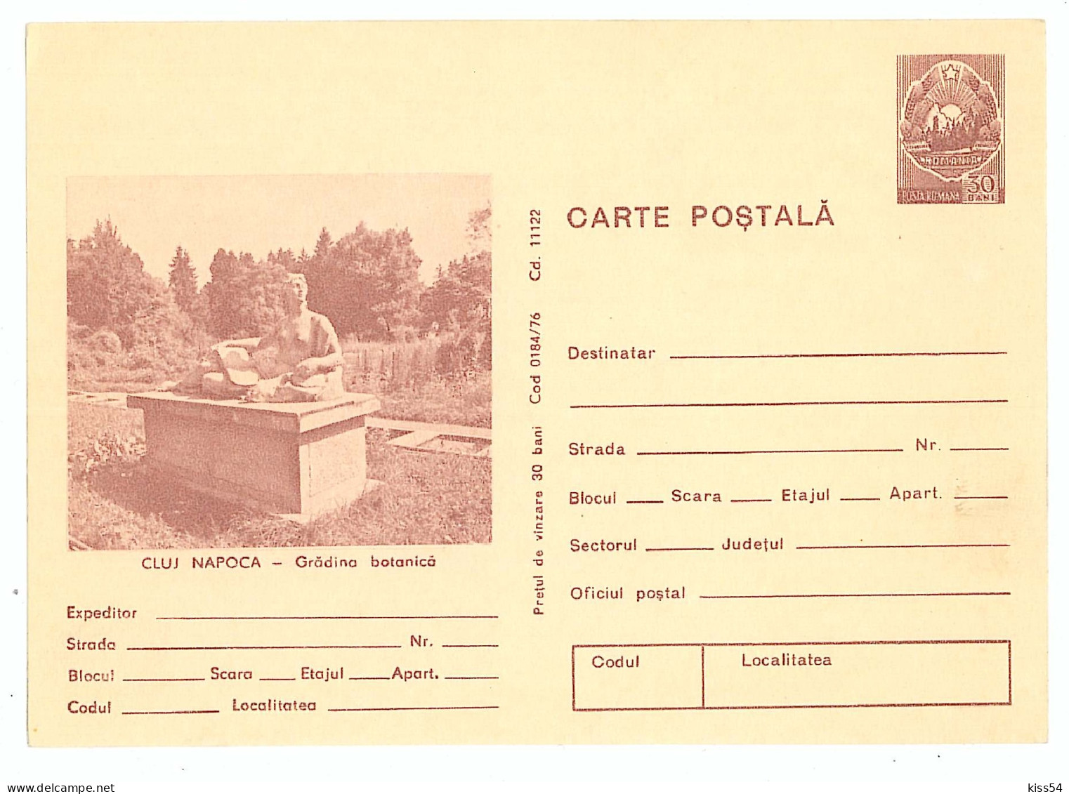 IP 76 - 184 CLUJ NAPOCA - Stationery - Unused - 1976 - Enteros Postales