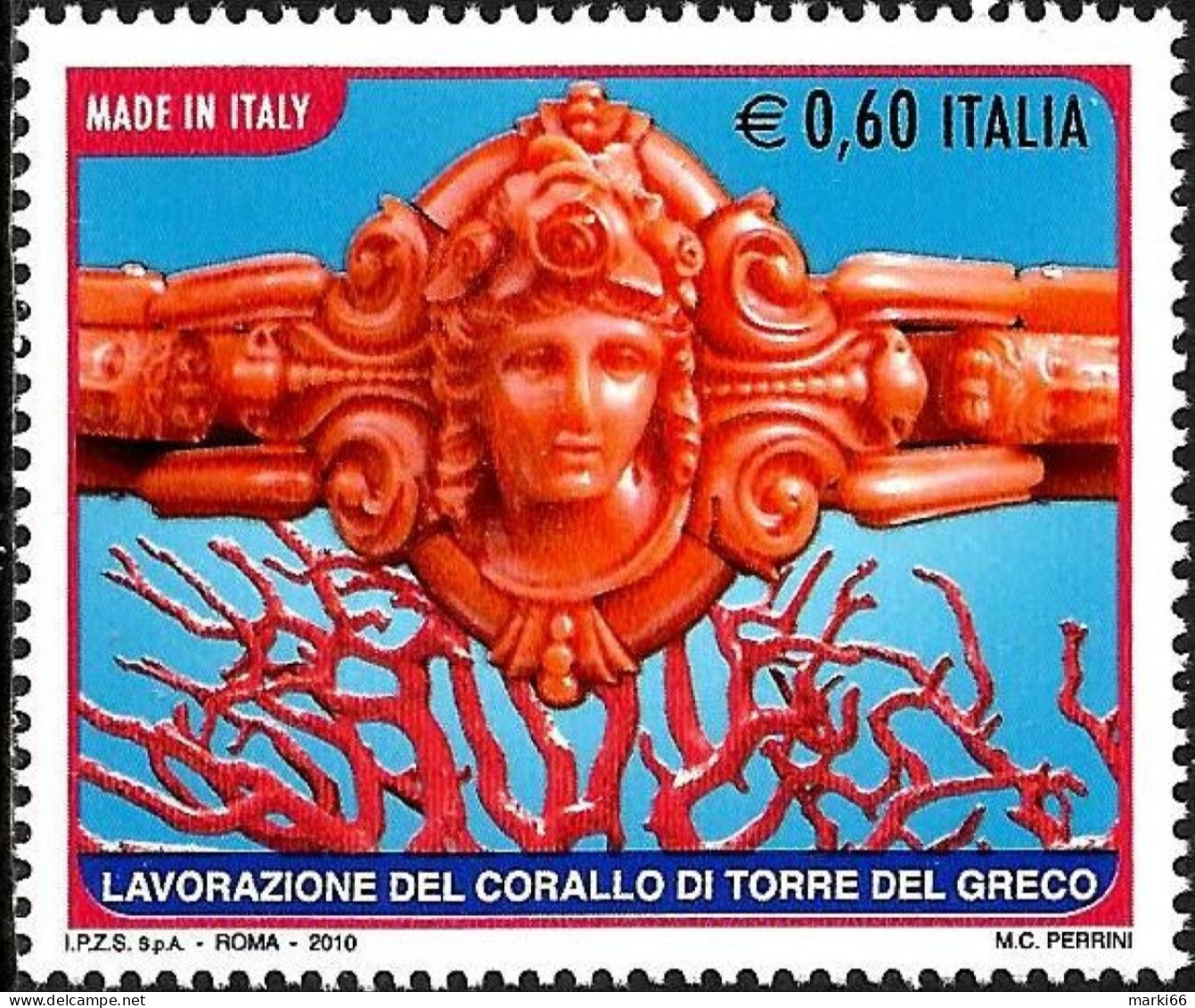 Italy - 2010 - Made In Italy - Coral Decorations - Mint Stamp - 2001-10: Nieuw/plakker