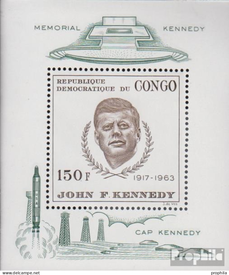Kongo (Kinshasa) Block8 (kompl.Ausg.) Postfrisch 1966 John F. Kennedy - Ungebraucht