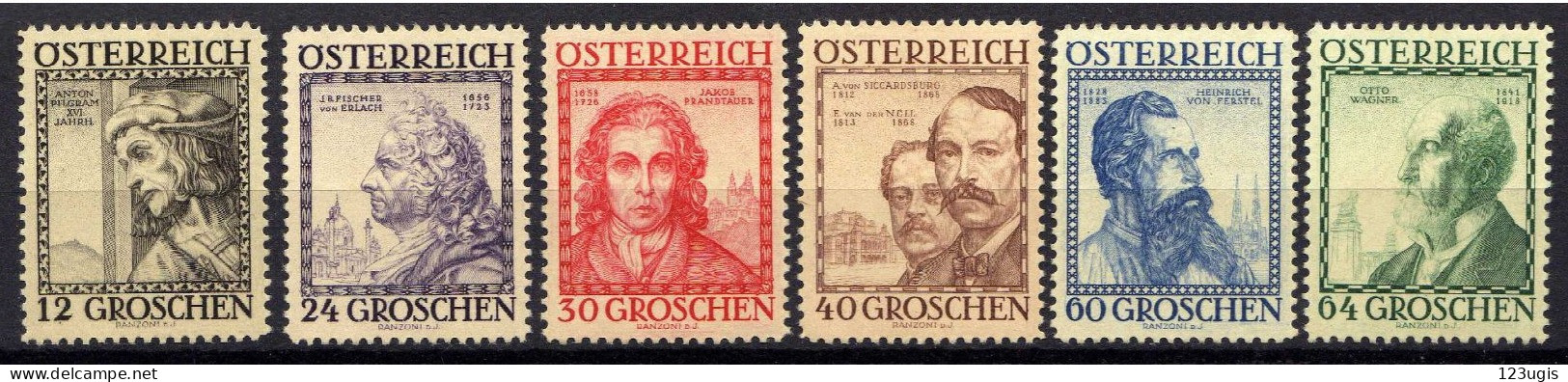 Österreich/Austria 1934 Mi 591-596 ** [200424XIV] - Ungebraucht