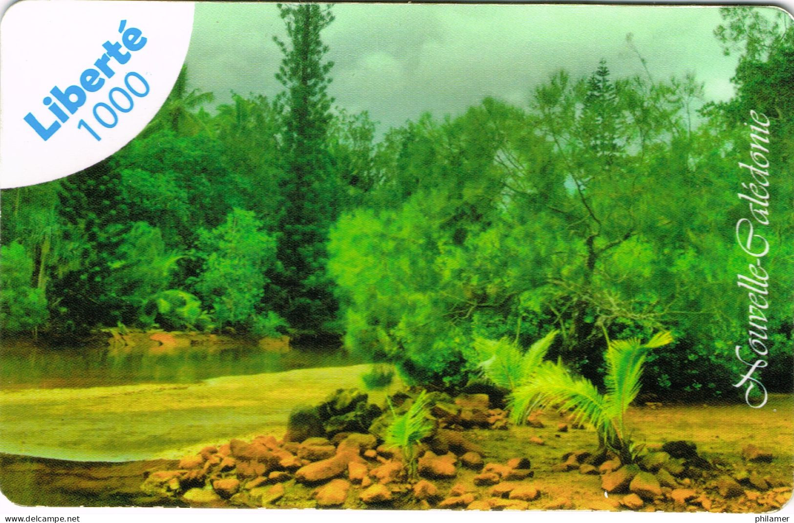 NOUVELLE CALEDONIE NEW CALEDONIA Telecarte Phonecard Prepayee Prepaid Liberte 1000 F Riviere Ex. 2017 UT BE - Nouvelle-Calédonie