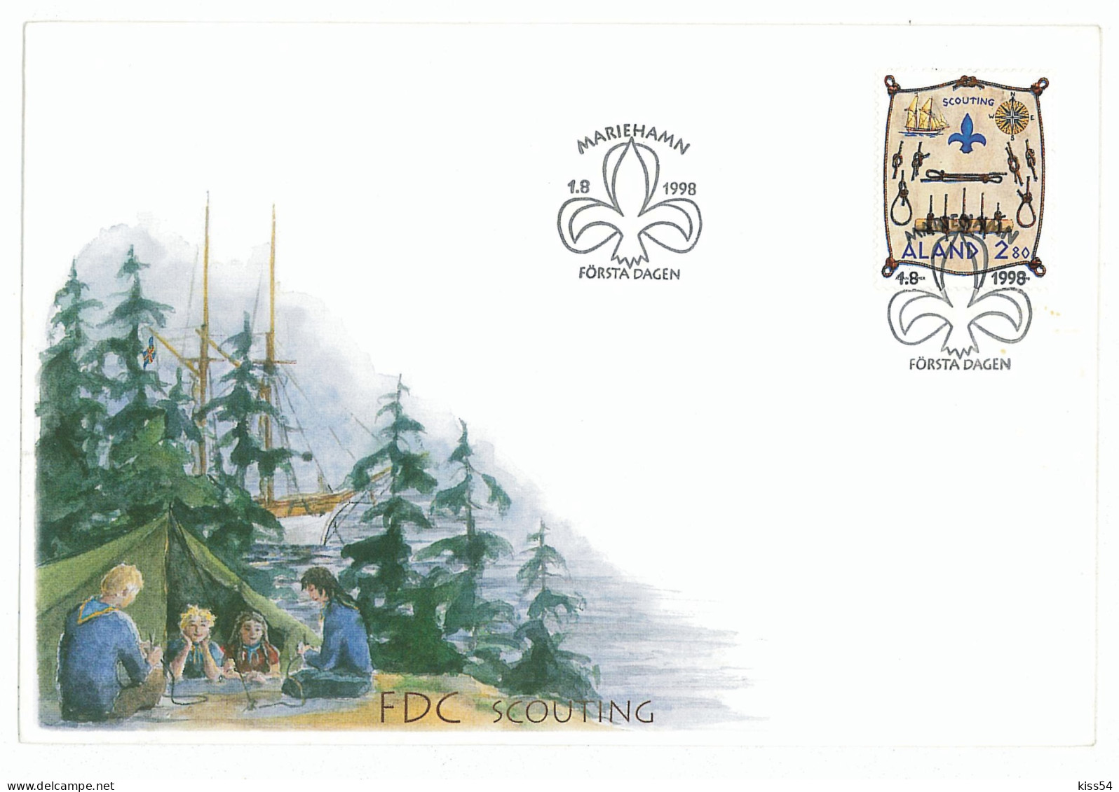 SC 59 - 812 Scout ALAND ( Finland ) - Cover - Used - 1998 - Lettres & Documents